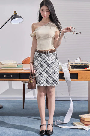 Daffodil Off-Shoulder Top and Skirt Set-Up