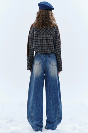 Dark Casual Denim Pants