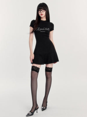 Dark Cool Letter Dress