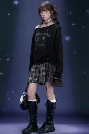 Dark Graffiti Sweatshirt Dress