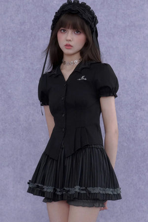 Dark Lolita Slimming Pumpkin Skirt Set-Up