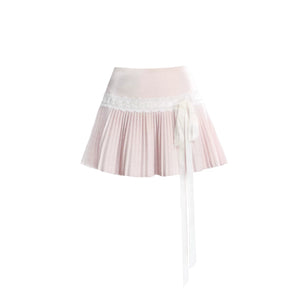 Dark River Lace Pleated Skirt