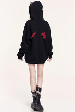 Dark Sweet Devil Hooded Dress Set-Up