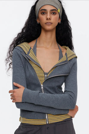 Deconstructed Color-Blocked Sweatshirt