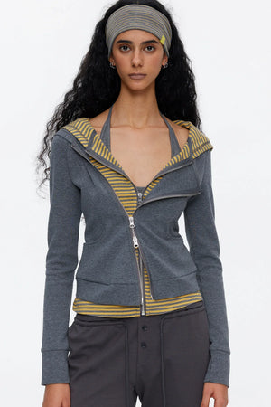 Deconstructed Color-Blocked Sweatshirt