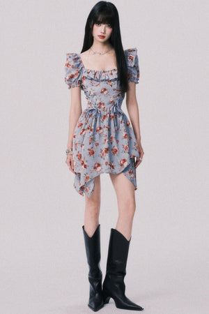 Deconstructed Square Collar Dress