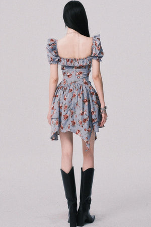 Deconstructed Square Collar Dress