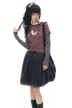 Decorative Button Layered Top