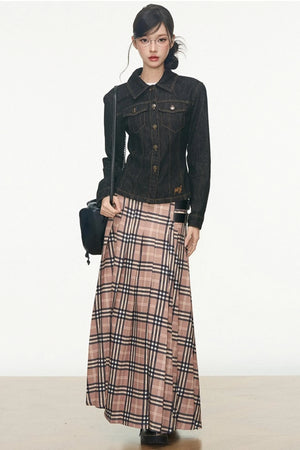 Denim Jacket Skirt Set-Up