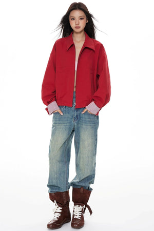 Denim Wide-Leg Pants