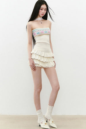 Designer Woolen Floral Halter Top