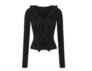 Desire Lace-Up Knitted Cardigan