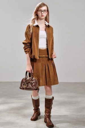 Detachable Bow Collar Jacket