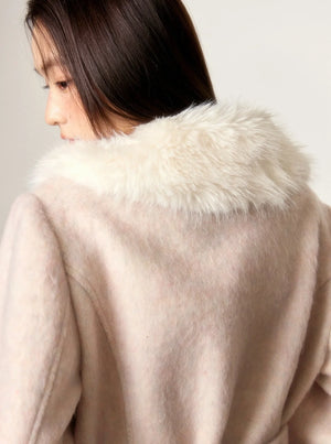 Detachable Cloak Long Tweed Coat