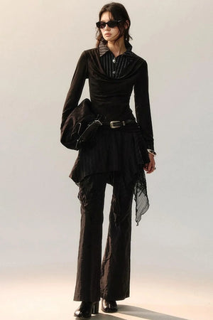Detachable Lace Irregular Pants