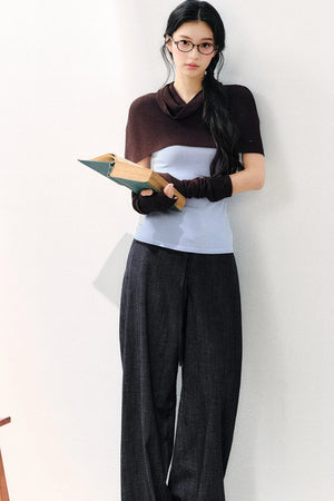 Detachable Shawl Knit Top Set-Up