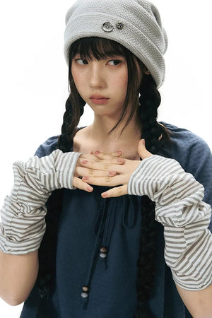 Detachable Sleeve Knitted Top