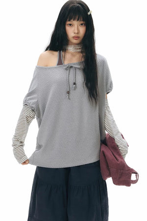 Detachable Sleeve Knitted Top