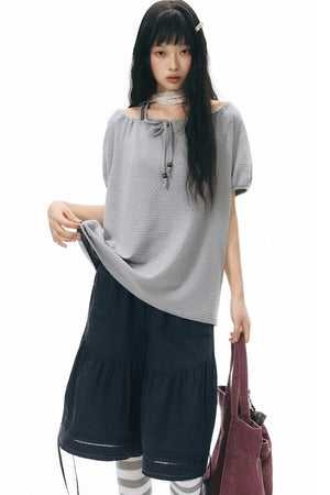 Detachable Sleeve Knitted Top