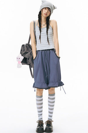 Detachable Striped Knit Camisole