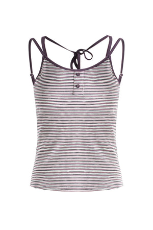 Detachable Striped Knit Camisole
