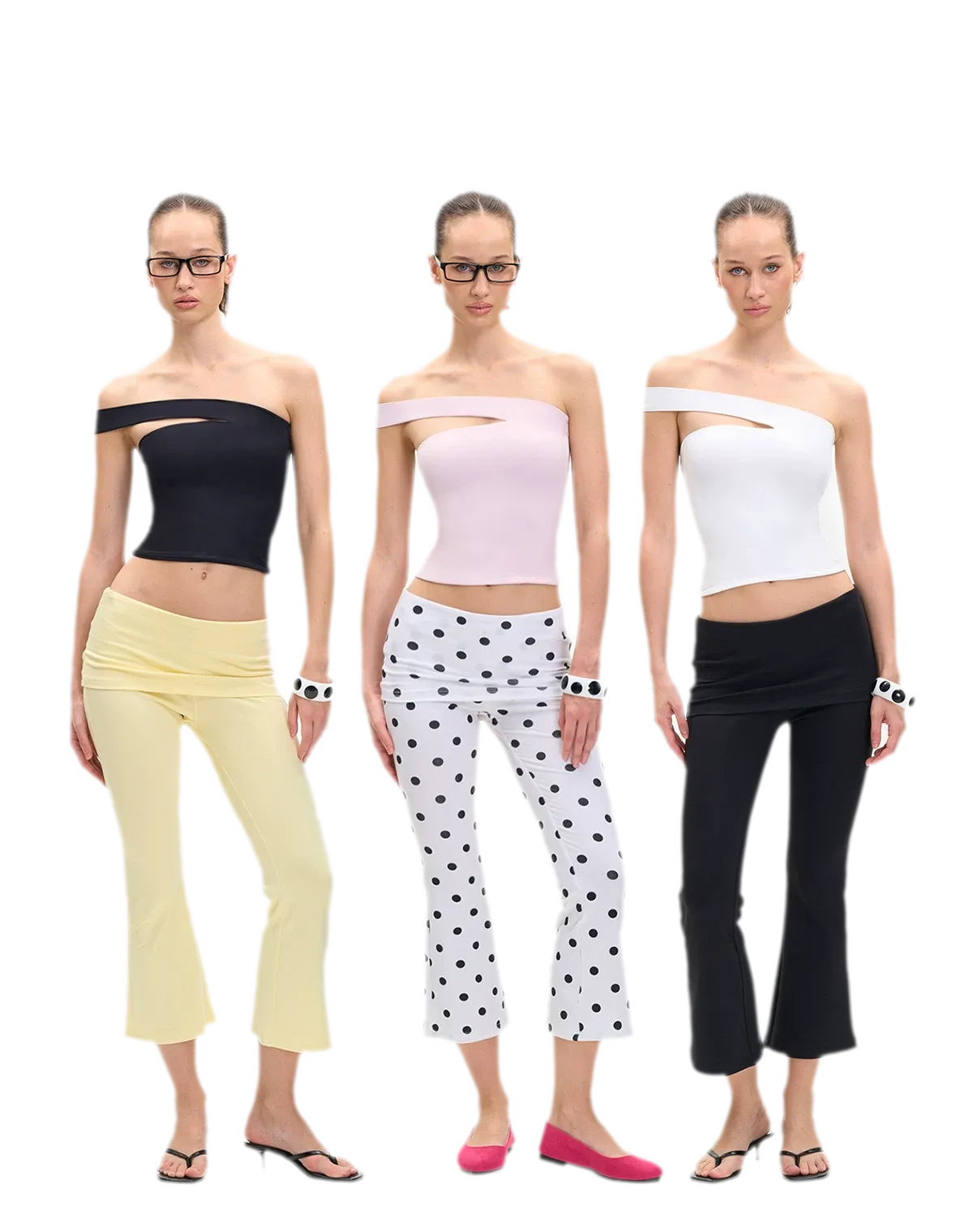 Asymmetric Strap Bustier Top