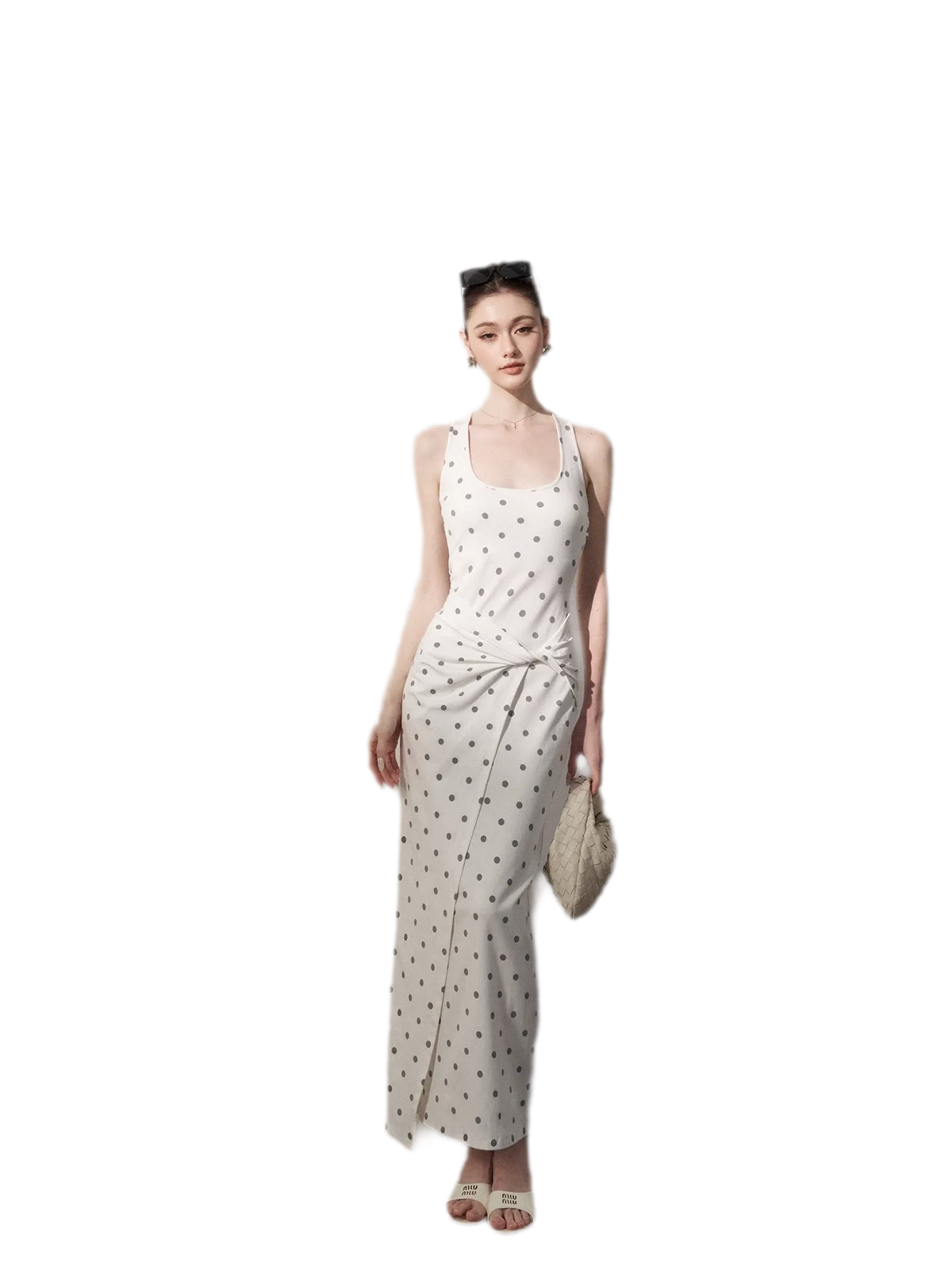 Polka Dot Twist-Knot Dress