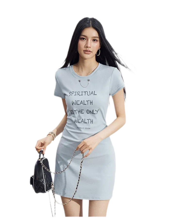 Chain Detail T-Shirt Dress