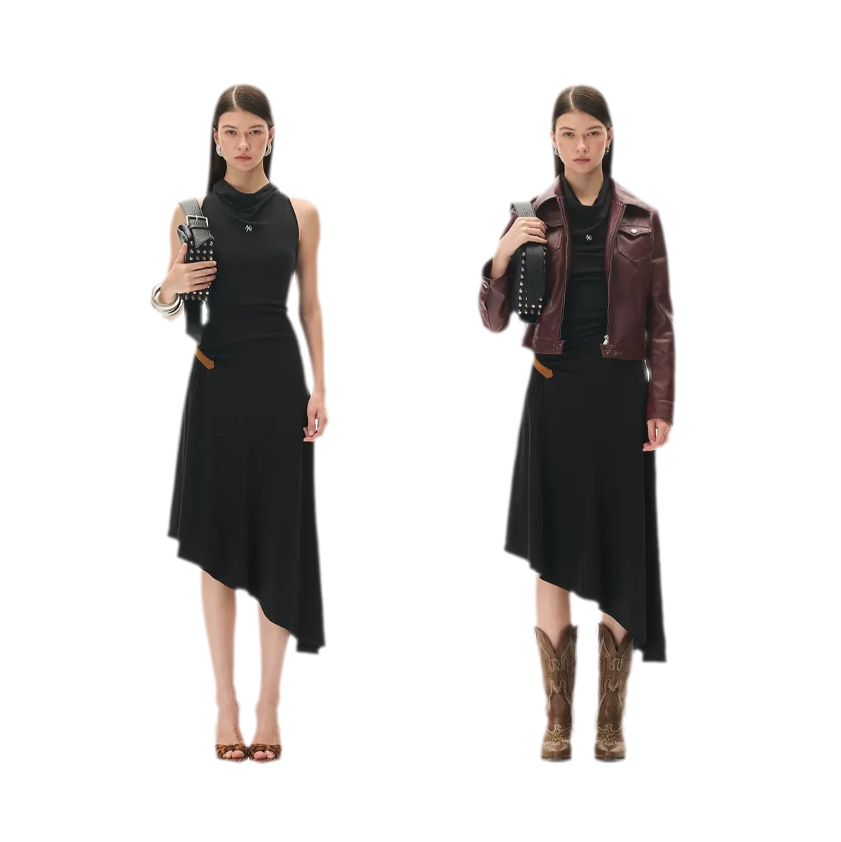 Acetate Wool Ruched Halter Dress
