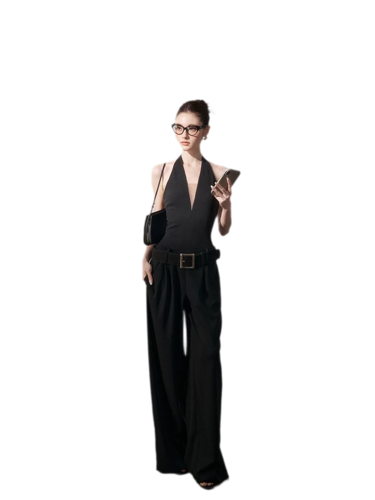 Halter V-Neck Jumpsuit
