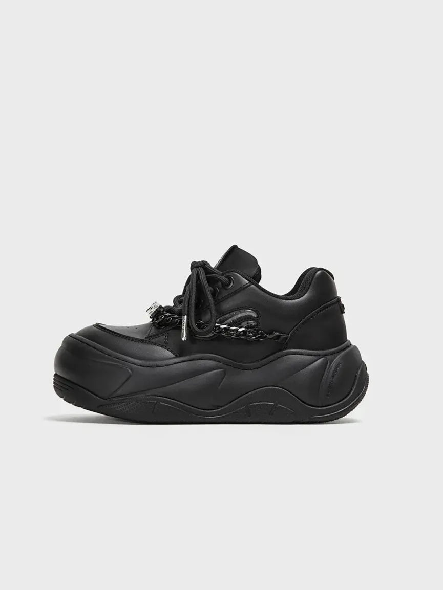 Chain-Detail Height-Boost Boots