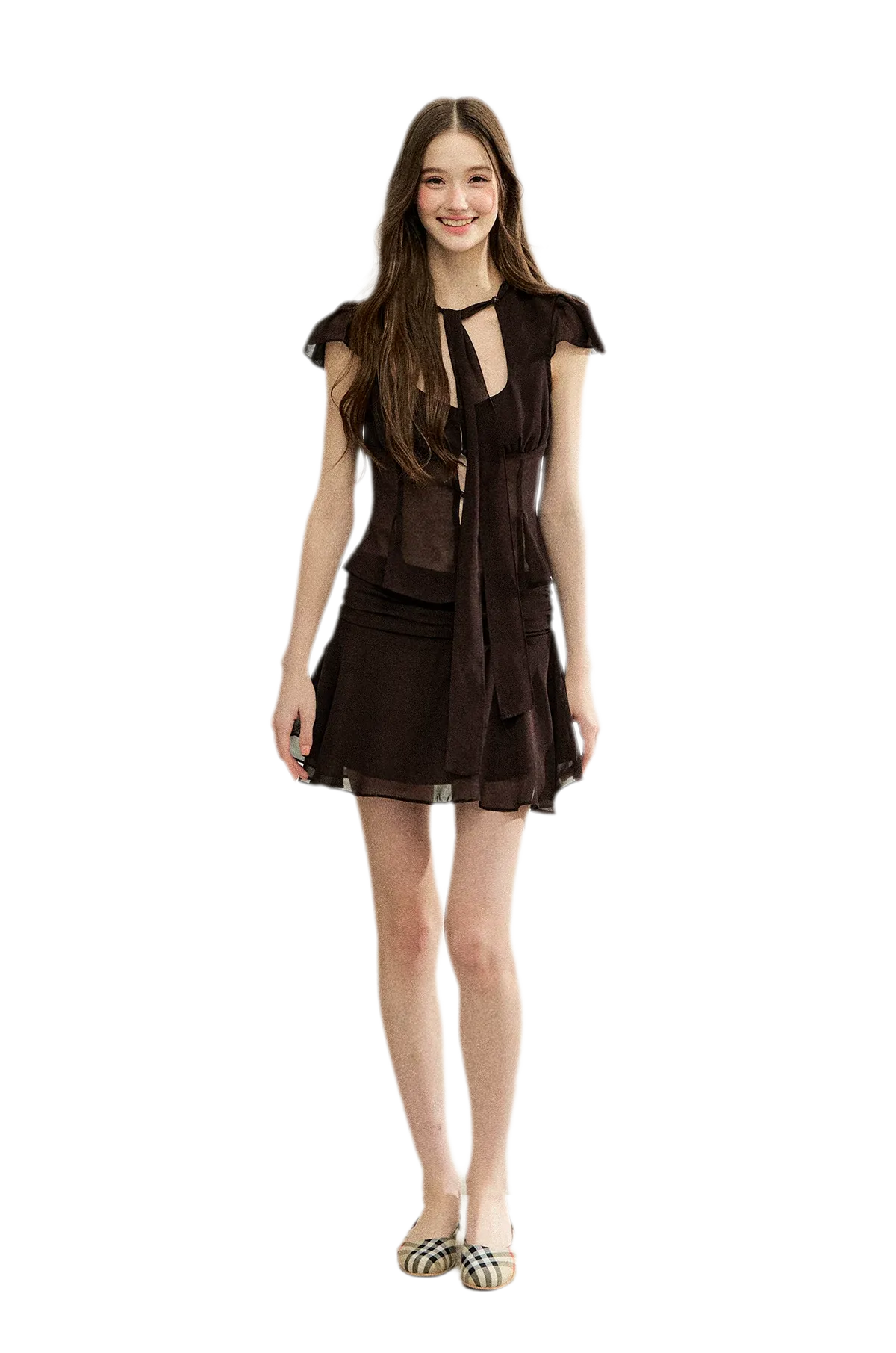 Faux Silk Top Skirt