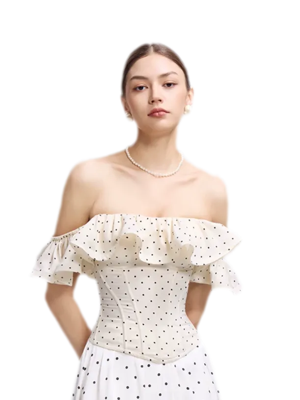 Polka Dot Ruffle Corset