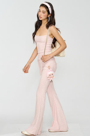 Devil Horn Sweatshirt Bootcut Pants Set-Up