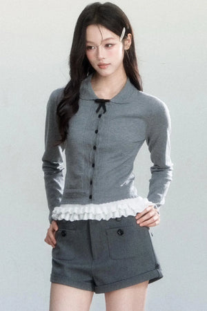 Displaced Time High-Waisted Shorts