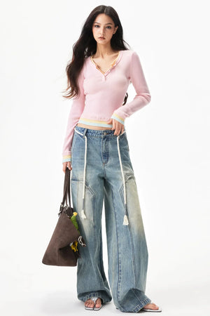 Distressed Denim Pants