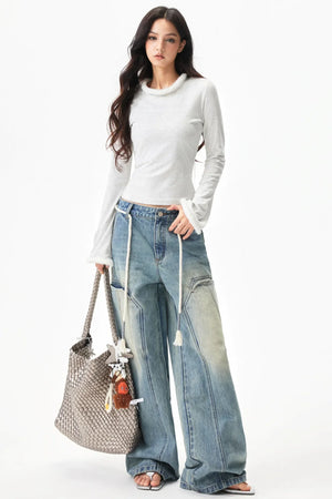 Distressed Denim Pants