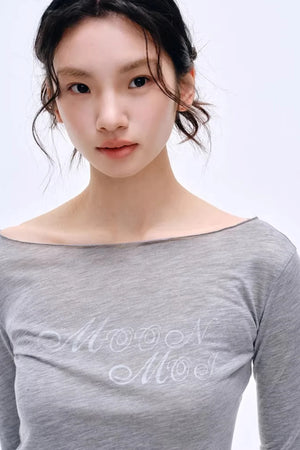 Distressed Letter Print Sweater
