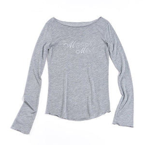 Distressed Letter Print Sweater