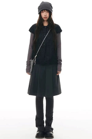 Doll Collar Flutter Sleeve Cardigan