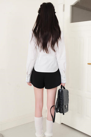 Doll Collar Waist Shirt