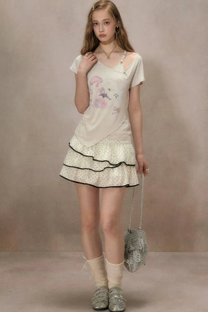 Dot Truffle Irregular Cake Skirt