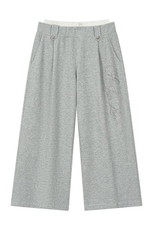 Double-Breasted Hooded Sweatshirt and Pants 3-Piece Set-Up