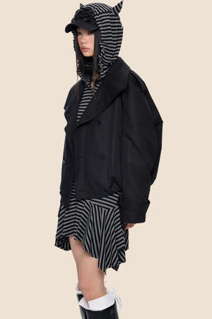 Double-Breasted Retro Trench Coat