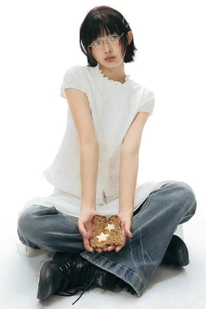 Double-Layered Puff A-Line Skirt