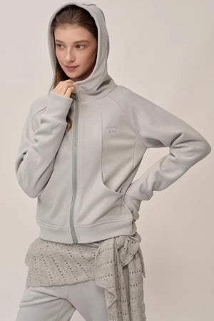 Double-Sided Fleece Hooded Jacket Set-Up