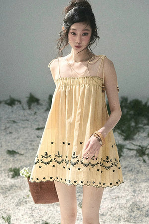 Double-Sided Wave Hem Dress