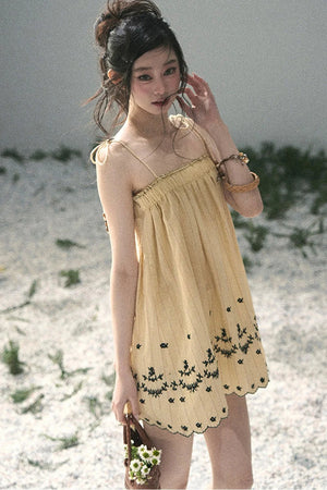 Double-Sided Wave Hem Dress