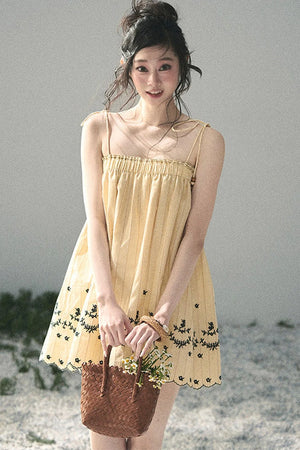 Double-Sided Wave Hem Dress