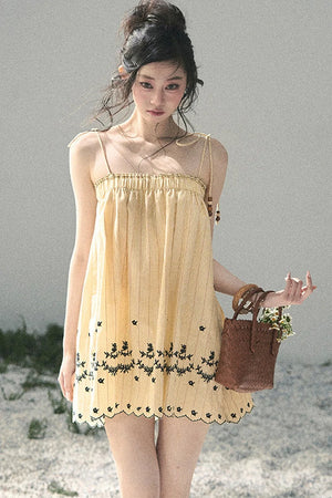 Double-Sided Wave Hem Dress